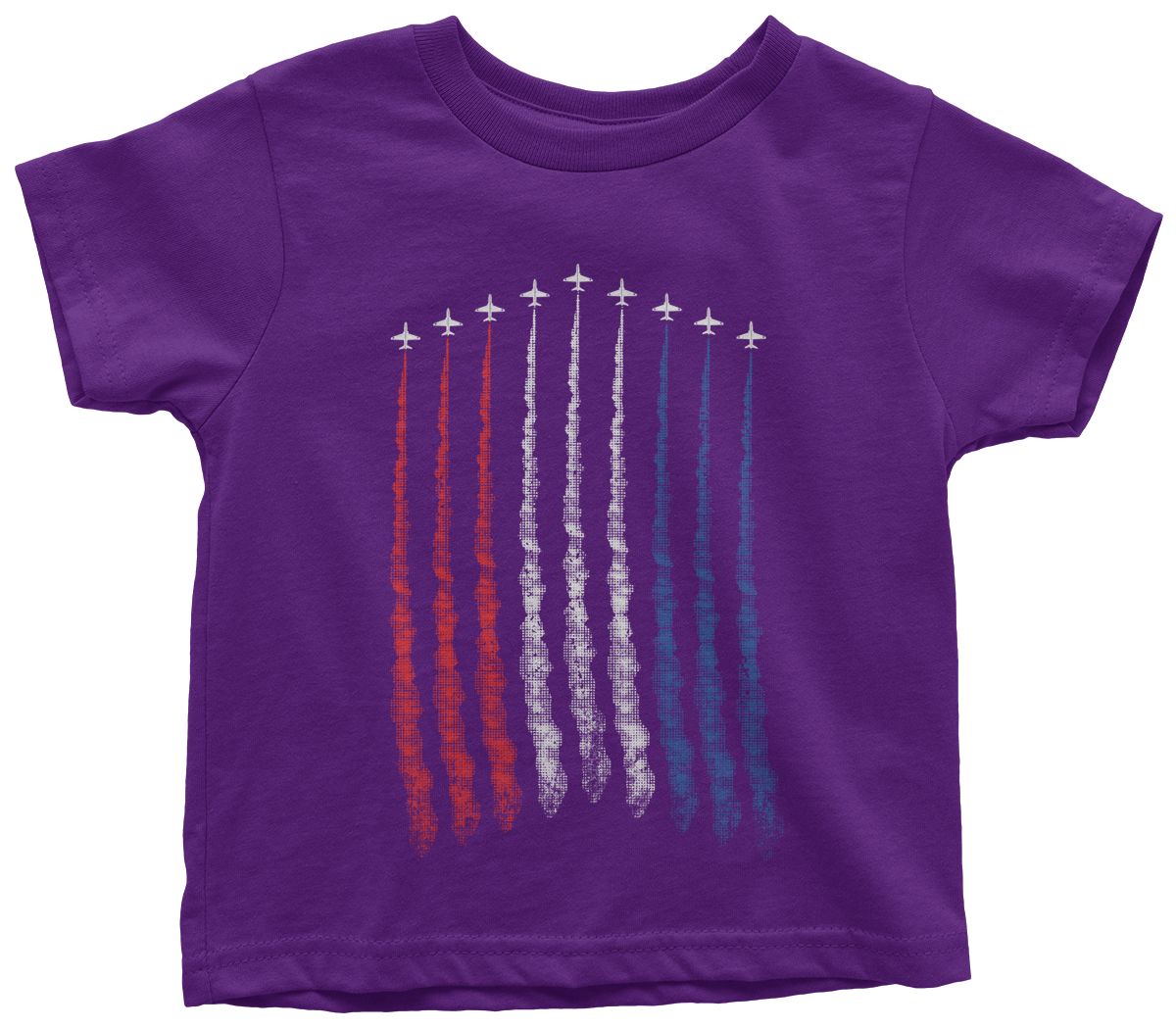 Camiseta roja blanca azul de la Fuerza Aérea para niño pequeño sobrevuelo familia militar de EE. UU. - Imagen 7 de 8