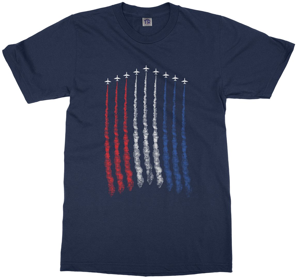 Red White Blue Air Force Flyover Youth T-Shirt US Military Family - Picture 8 of 12