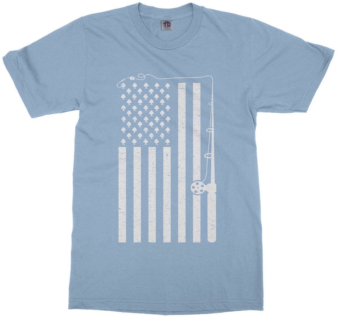 Fishing American Flag Youth T-Shirt USA Fish Fisherman - Picture 7 of 14