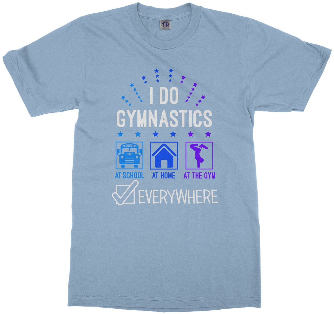 I Do Gymnastics Everywhere Youth T-Shirt Tumbling Flip Handstand - Picture 7 of 12