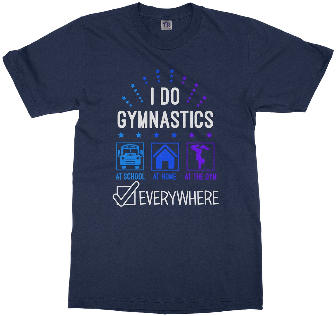 I Do Gymnastics Everywhere Youth T-Shirt Tumbling Flip Handstand - Picture 8 of 12