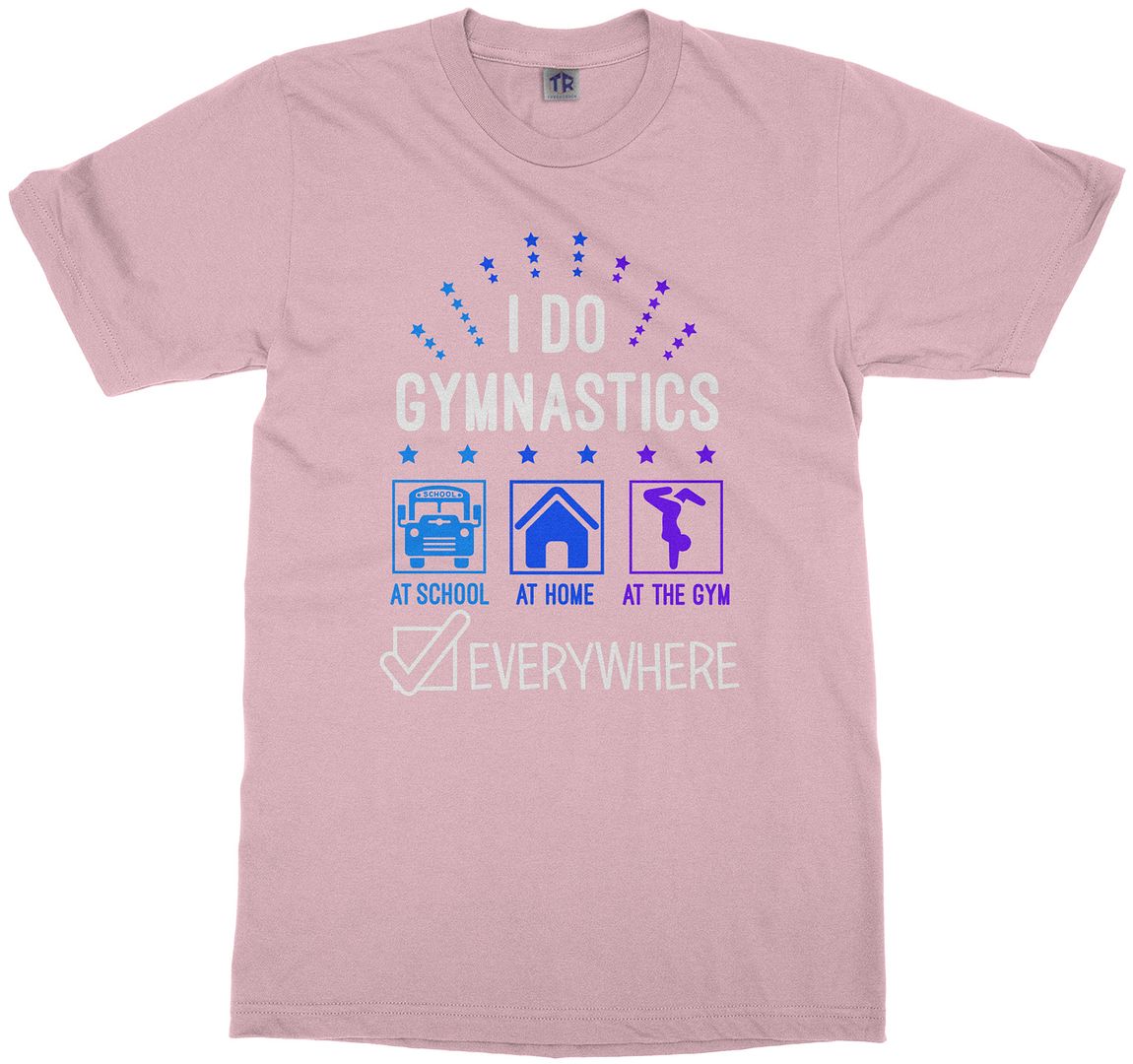 I Do Gymnastics Everywhere Youth T-Shirt Tumbling Flip Handstand - Picture 9 of 12