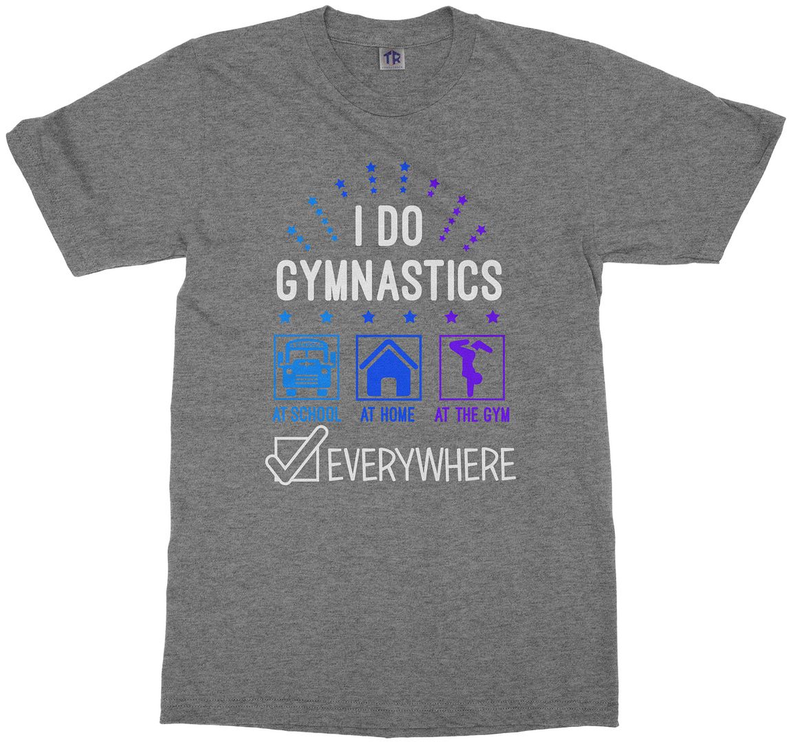 I Do Gymnastics Everywhere Youth T-Shirt Tumbling Flip Handstand - Picture 12 of 12