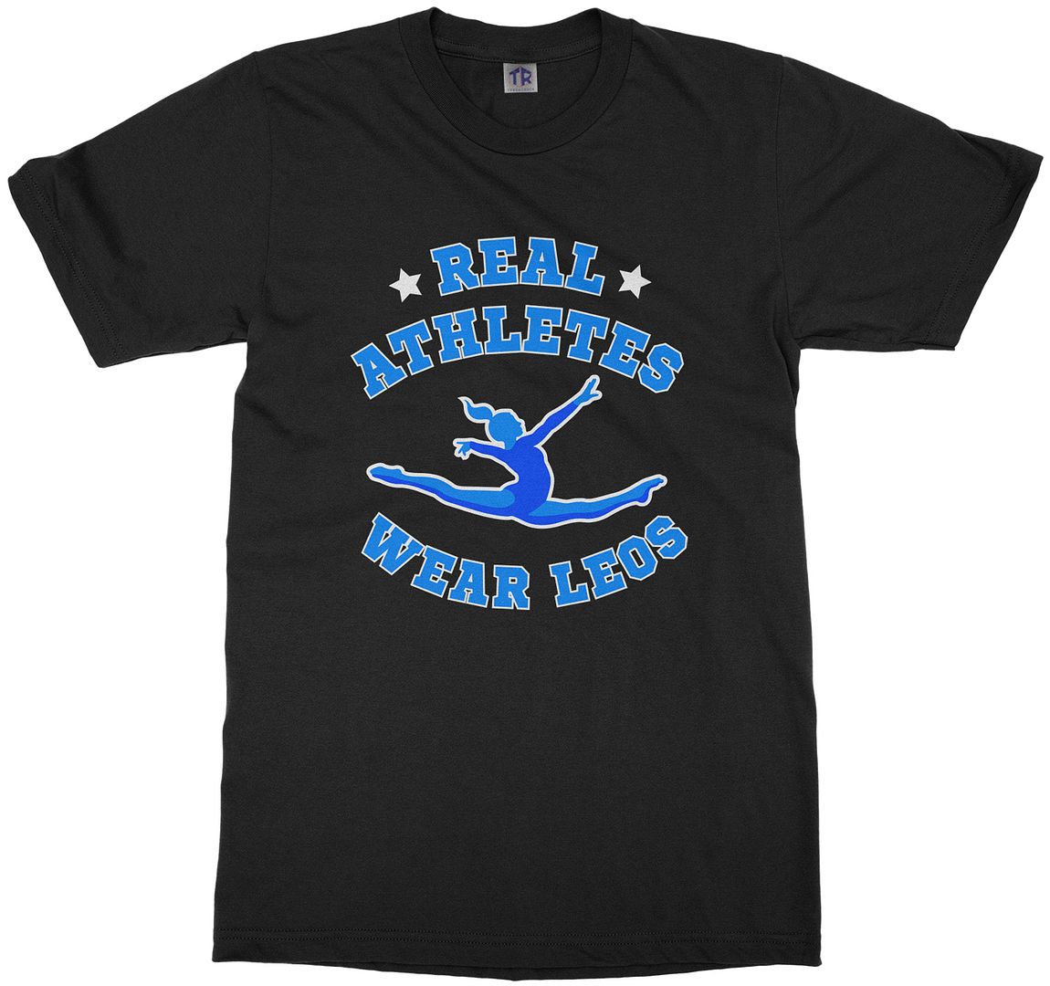 Real Athletes Wear Leos Youth T-Shirt Gymnast Sports Leotard - Picture 2 of 14