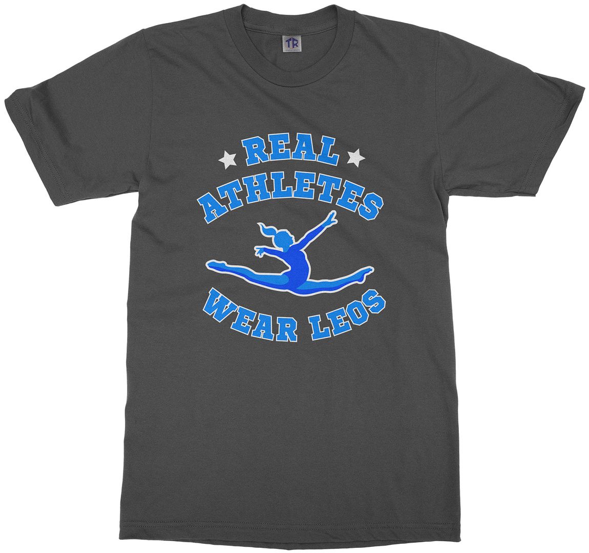 Real Athletes Wear Leos Youth T-Shirt Gymnast Sports Leotard - Picture 3 of 14