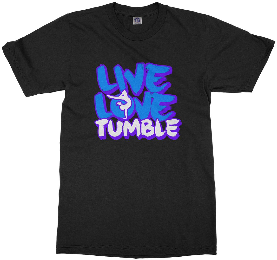 Live Love Tumble Youth T-Shirt Gymnast Saying Slogan Quote - Picture 2 of 15
