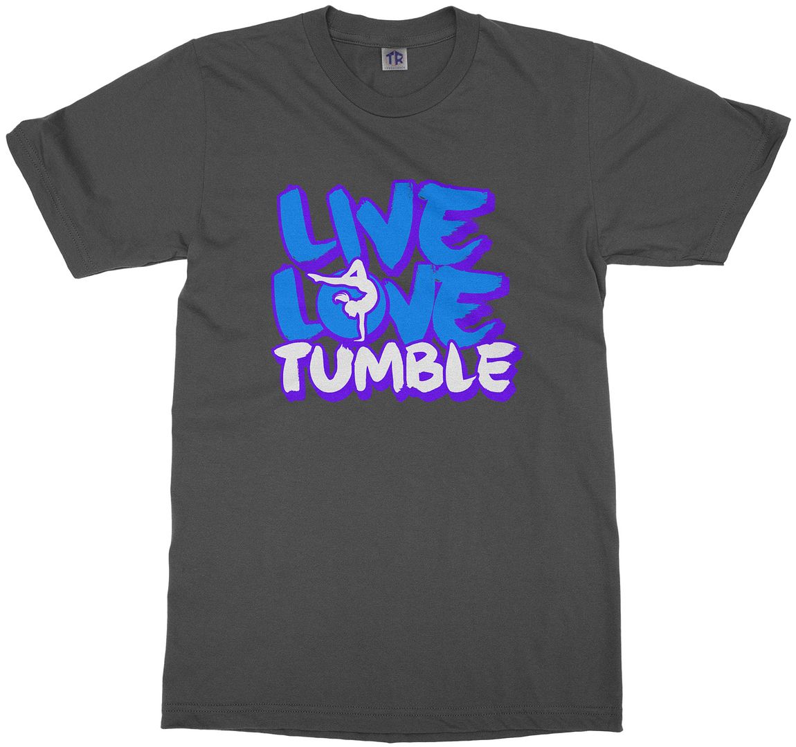Live Love Tumble Youth T-Shirt Gymnast Saying Slogan Quote - Picture 3 of 15