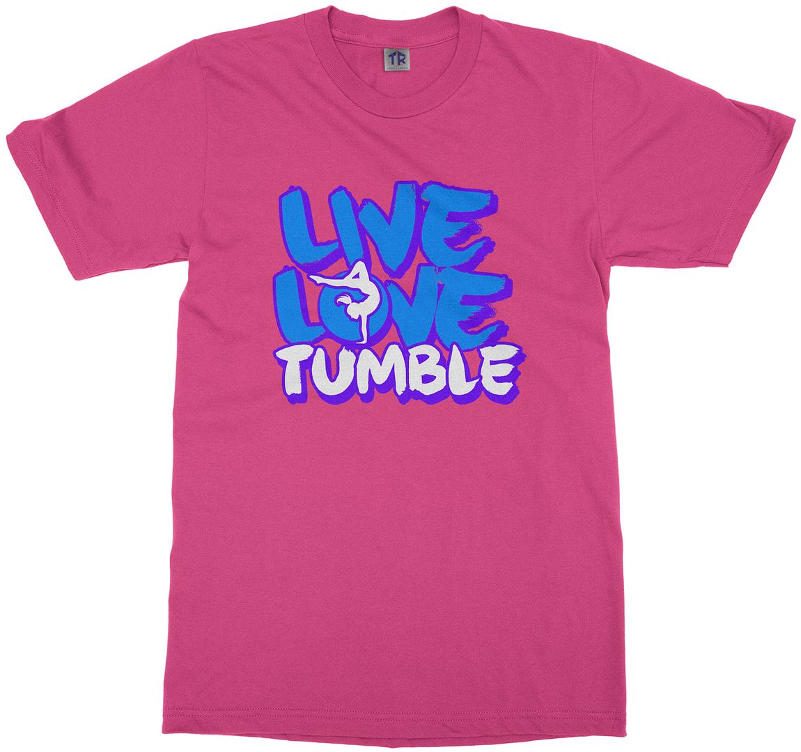 Live Love Tumble Youth T-Shirt Gymnast Saying Slogan Quote - Picture 4 of 15