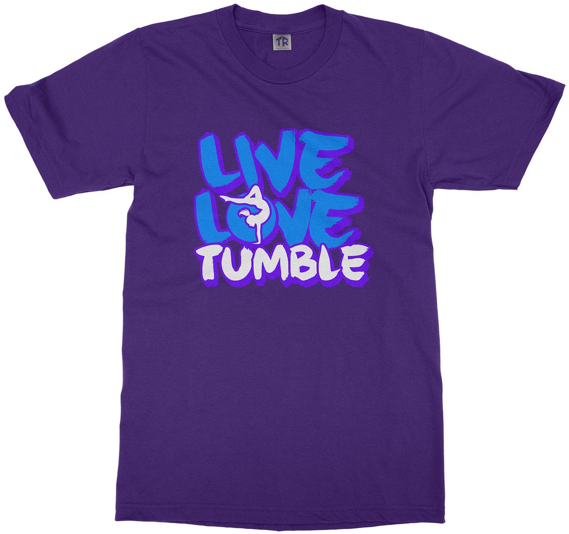 Live Love Tumble Youth T-Shirt Gymnast Saying Slogan Quote - Picture 10 of 15