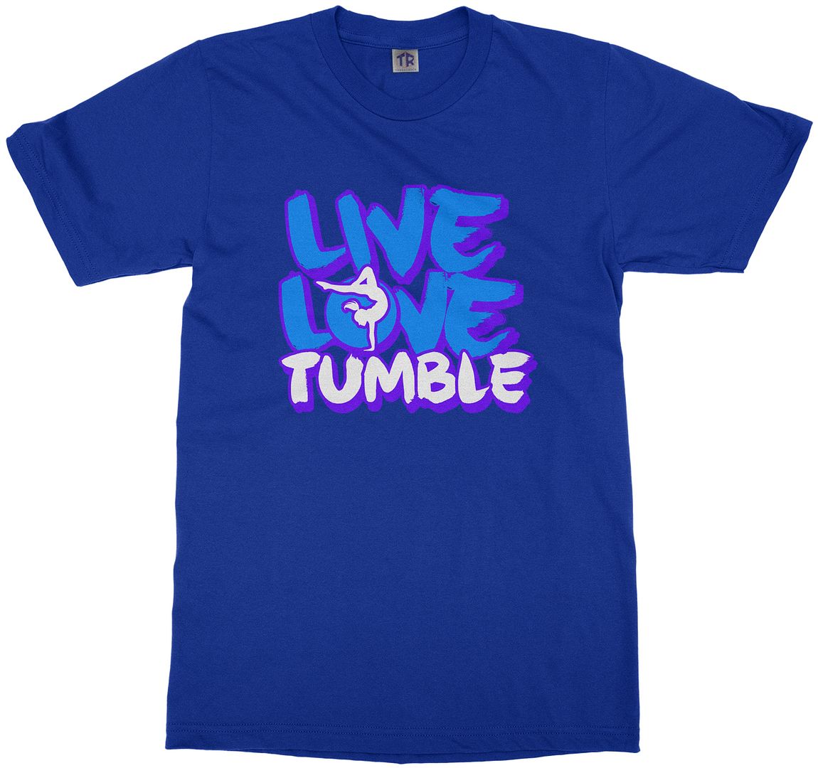 Live Love Tumble Youth T-Shirt Gymnast Saying Slogan Quote - Picture 12 of 15
