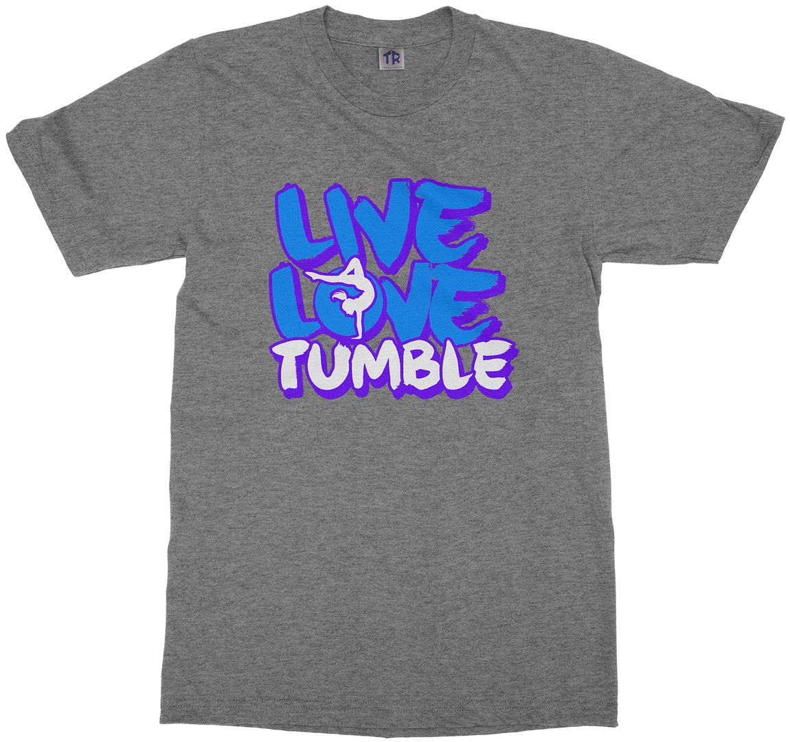 Live Love Tumble Youth T-Shirt Gymnast Saying Slogan Quote - Picture 13 of 15