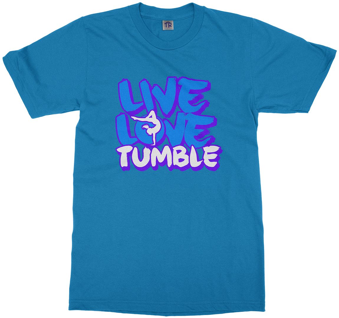 Live Love Tumble Youth T-Shirt Gymnast Saying Slogan Quote - Picture 14 of 15