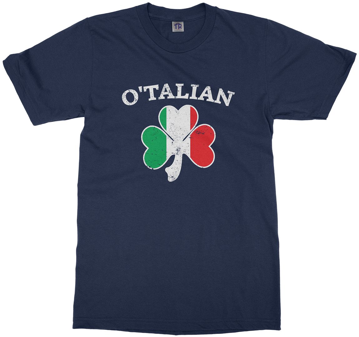 O'Talian Italian Irish Shamrock Youth T-Shirt Italy Flag - Picture 8 of 14