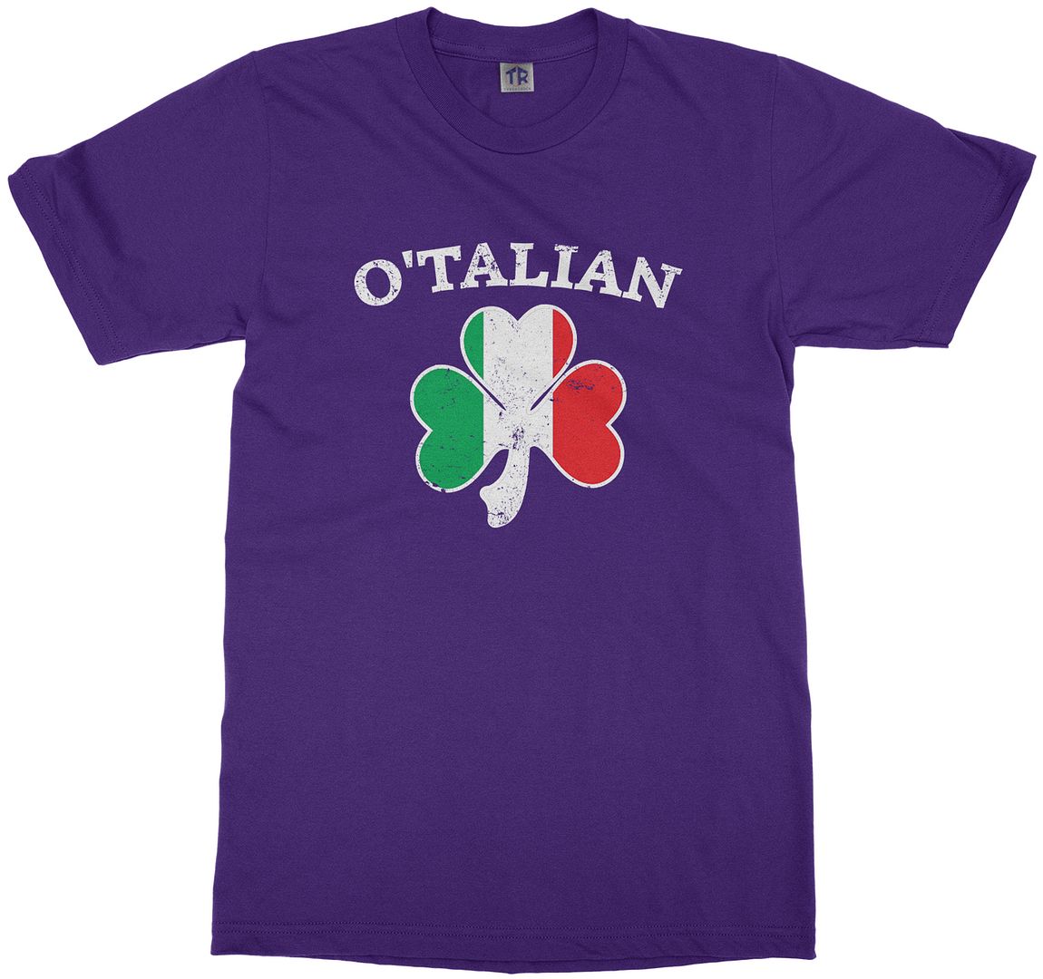 O'Talian Italian Irish Shamrock Youth T-Shirt Italy Flag - Picture 10 of 14
