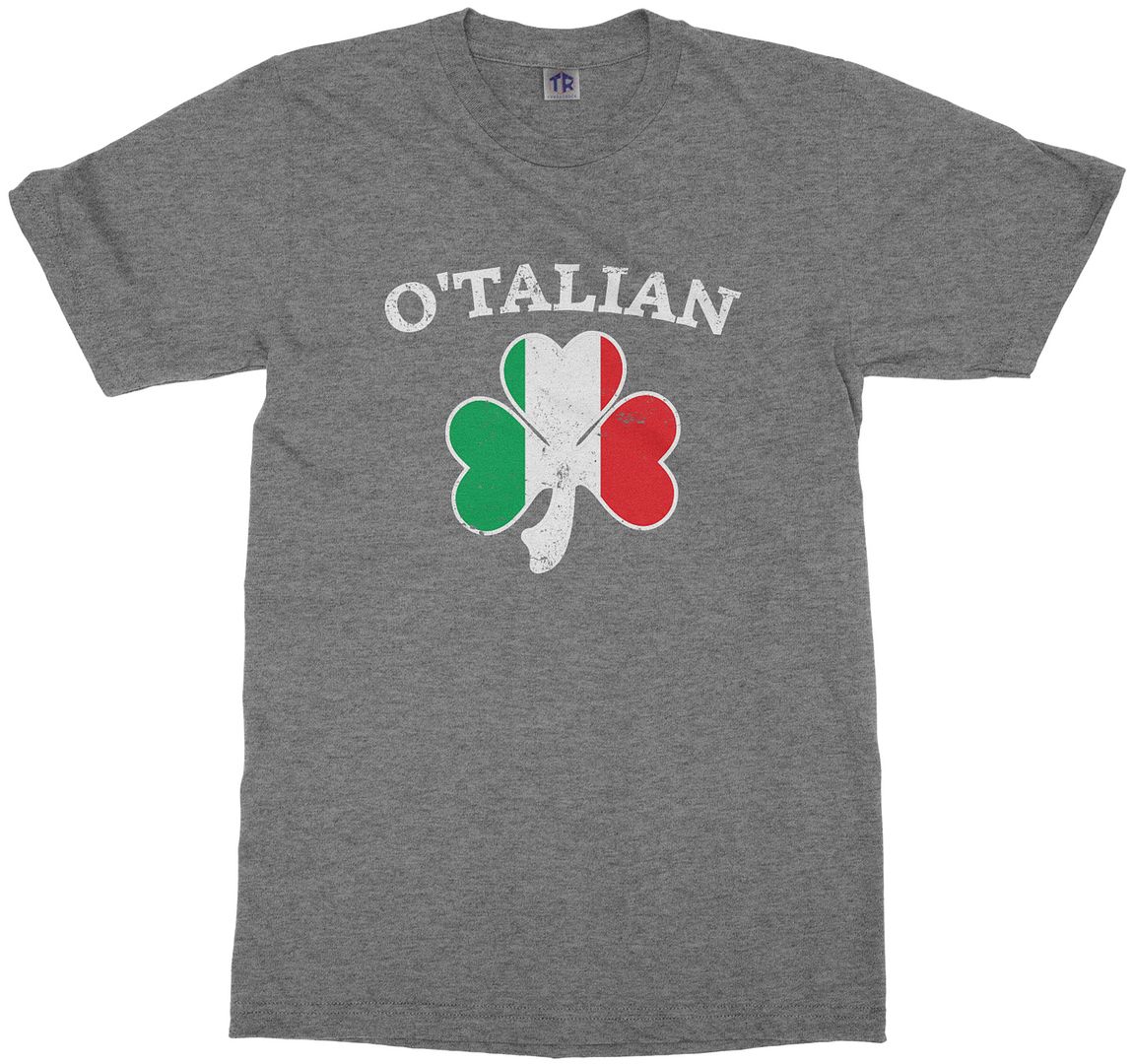 O'Talian Italian Irish Shamrock Youth T-Shirt Italy Flag - Picture 13 of 14