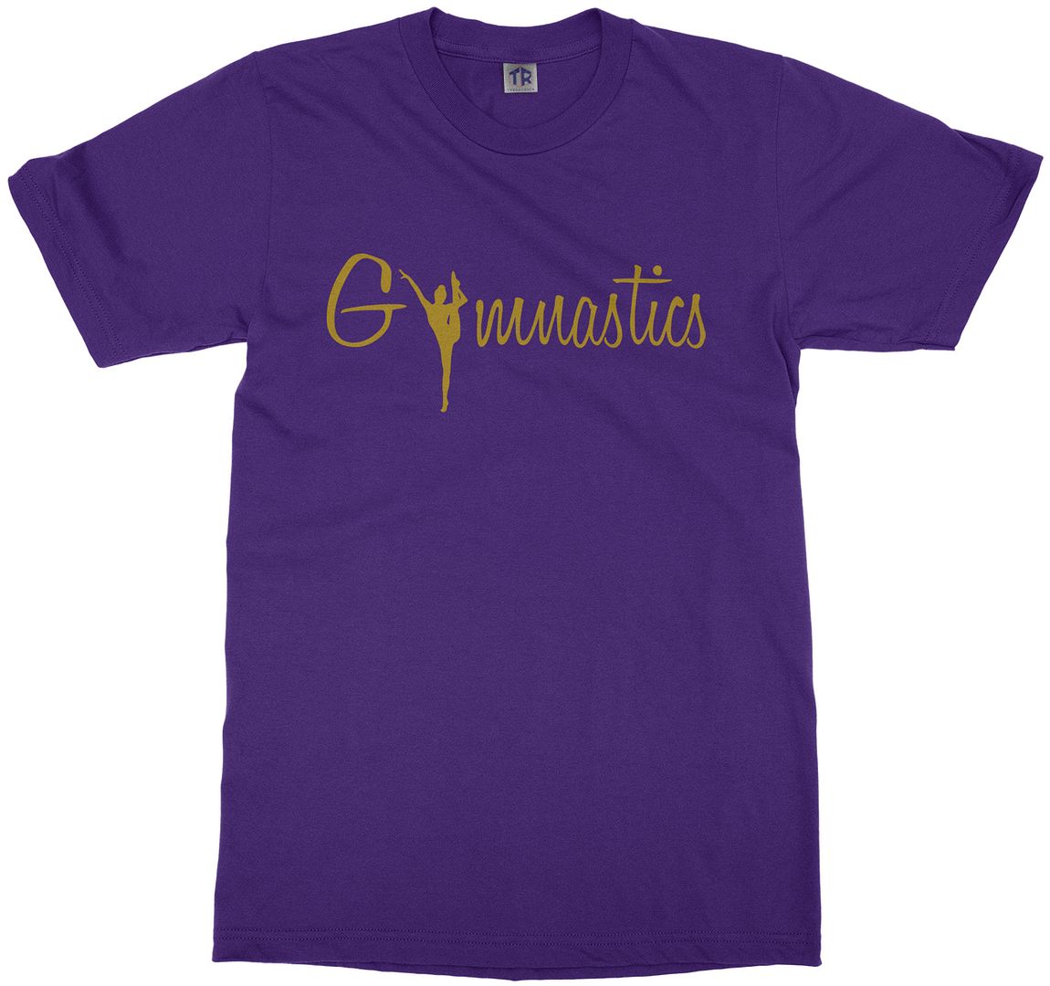 Gymnastics Gold Script Youth T-Shirt Gymnast Pride Gift - Picture 10 of 14