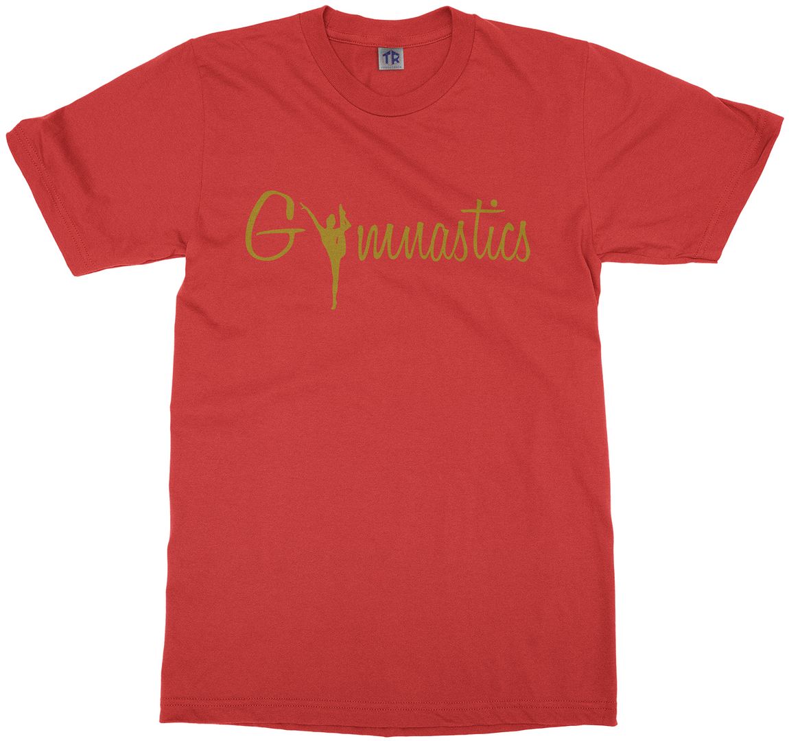 Gymnastics Gold Script Youth T-Shirt Gymnast Pride Gift - Picture 11 of 14