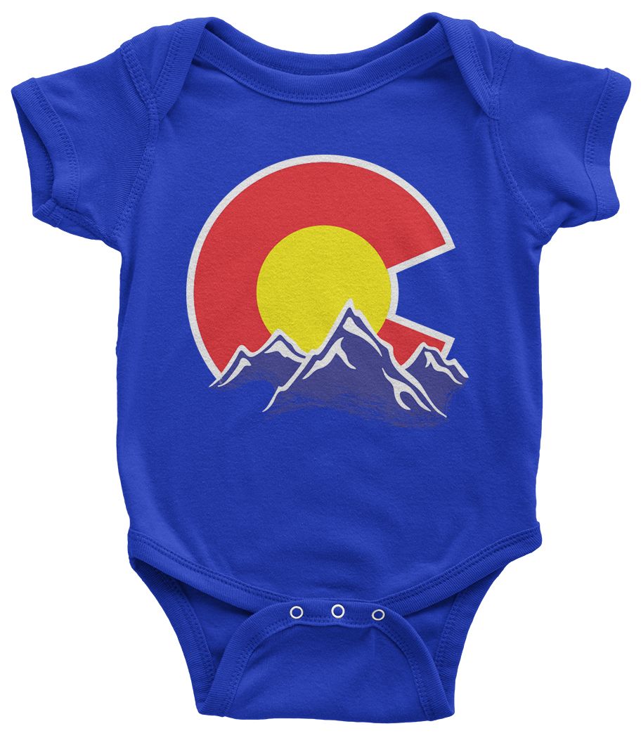 Colorado Mountain Infant Bodysuit State Flag Denver - Picture 12 of 14