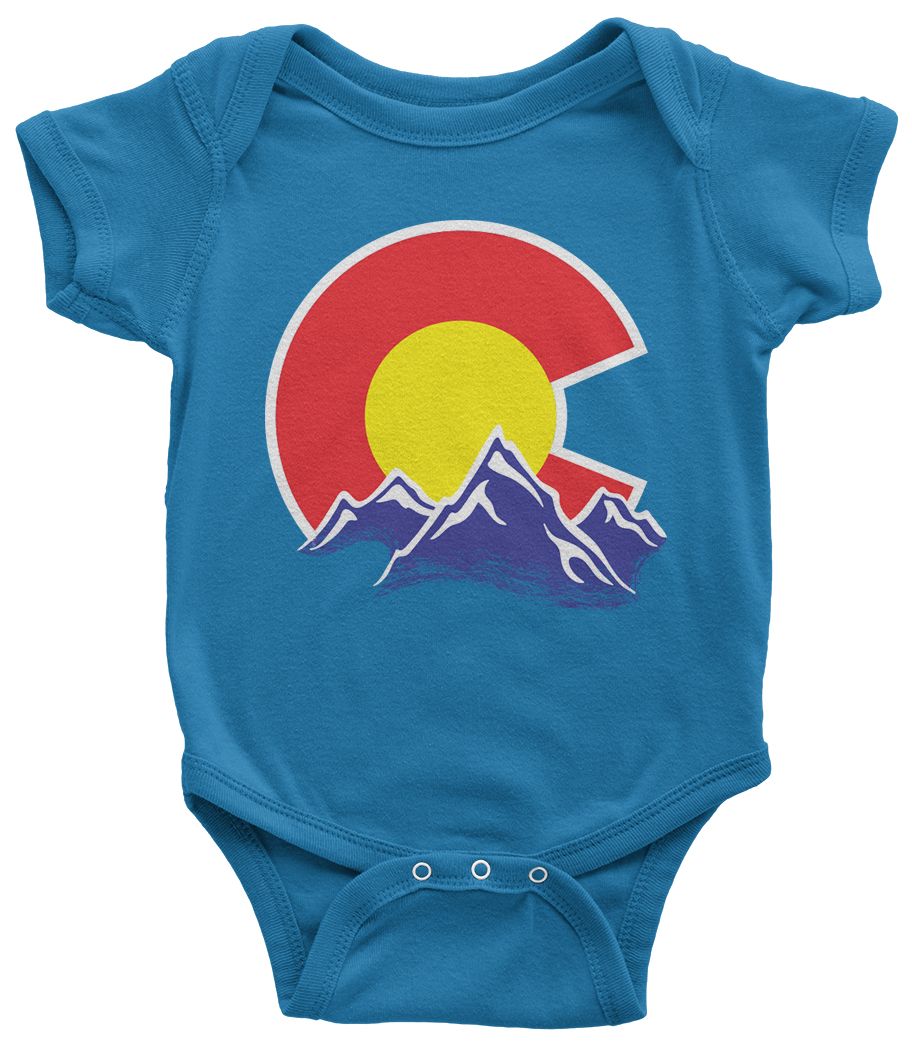 Colorado Mountain Infant Bodysuit State Flag Denver - Picture 14 of 14