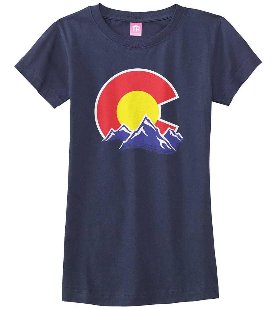 Colorado Mountain Girls Fitted T-Shirt State Flag Denver - Picture 5 of 10