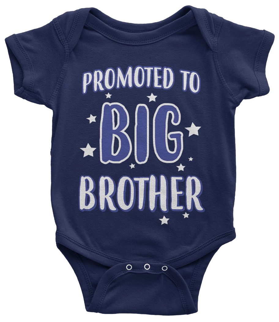 Promoted To Big Brother Infant Bodysuit Expecting Baby Gift Reveal - Picture 6 of 10