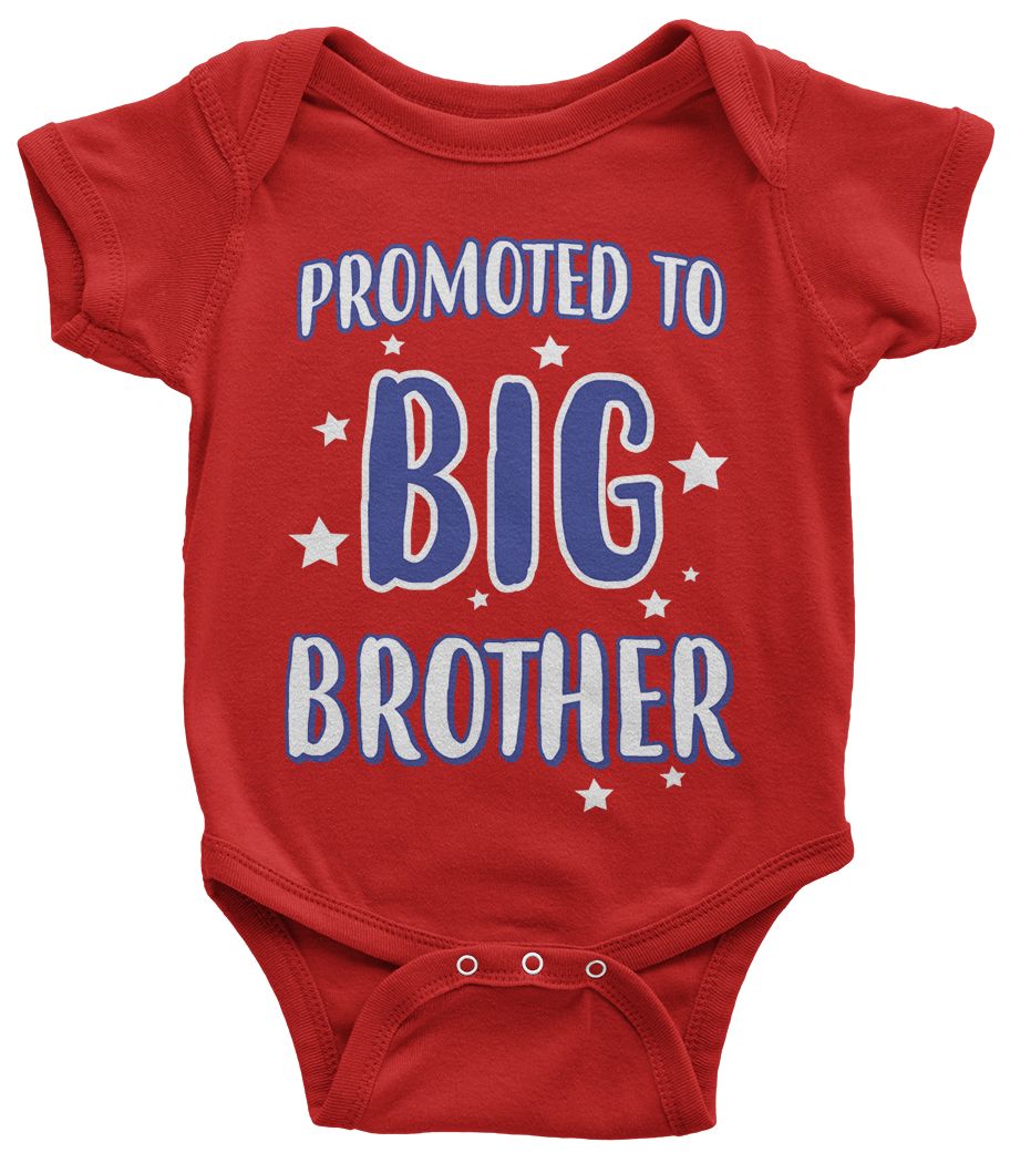 Promoted To Big Brother Infant Bodysuit Expecting Baby Gift Reveal - Picture 7 of 10