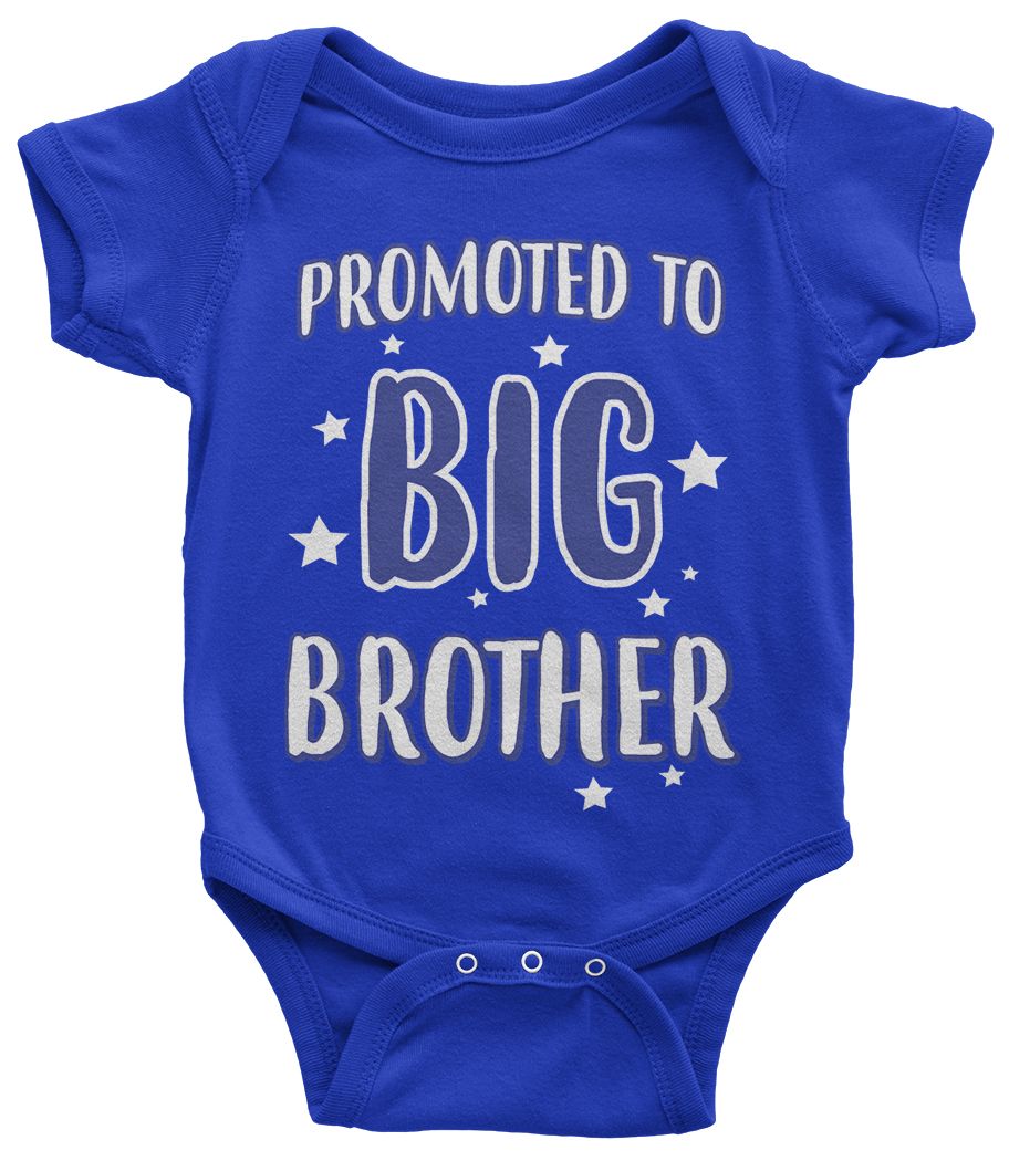 Promoted To Big Brother Infant Bodysuit Expecting Baby Gift Reveal - Picture 8 of 10