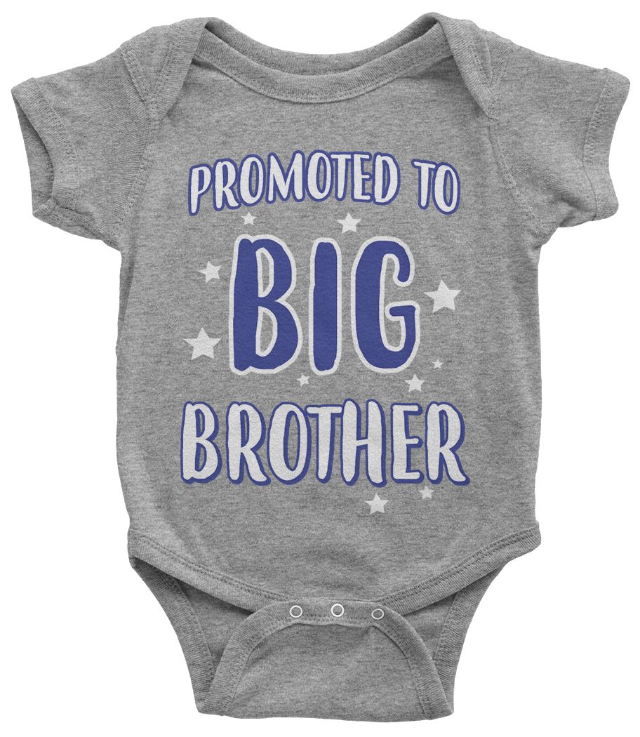 Promoted To Big Brother Infant Bodysuit Expecting Baby Gift Reveal - Picture 9 of 10