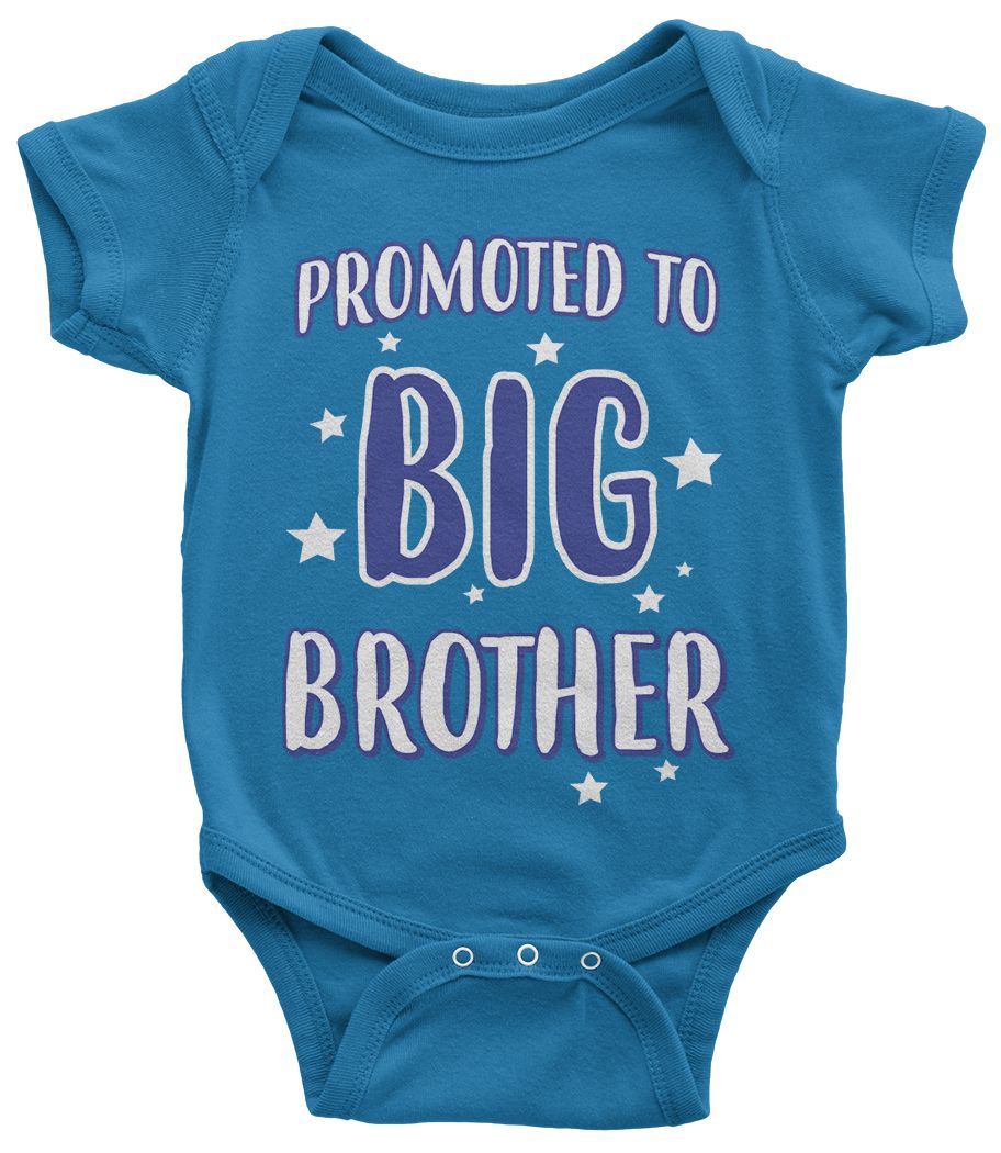 Promoted To Big Brother Infant Bodysuit Expecting Baby Gift Reveal - Picture 10 of 10