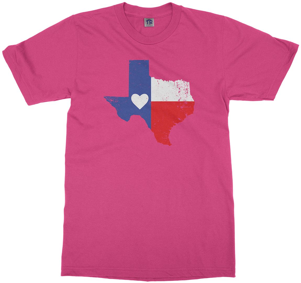Texas State Flag 2024 With Heart Youth T-Shirt Texan Pride Love