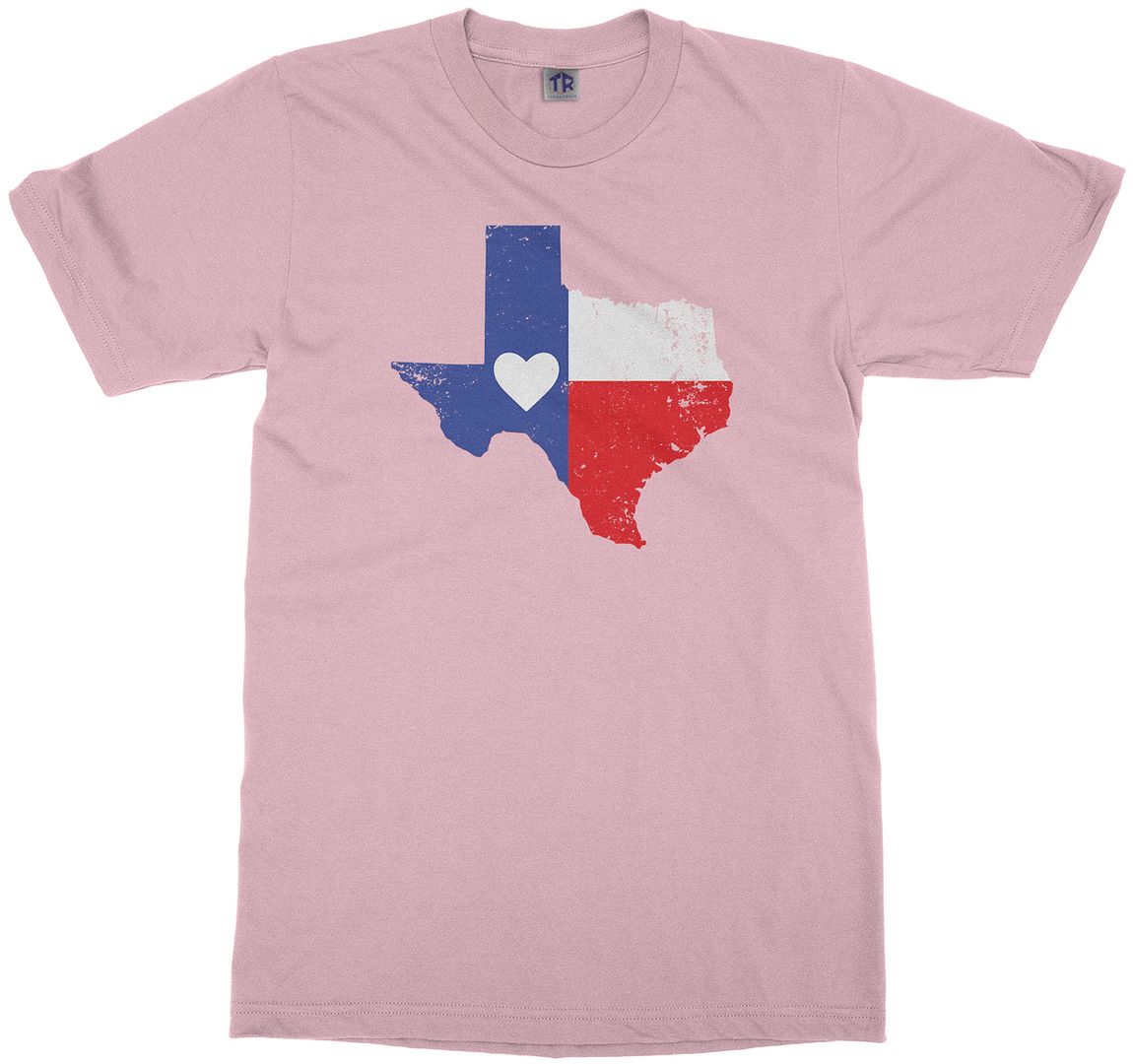 Texas State Flag With Heart Youth vente T-Shirt Texan Pride Love
