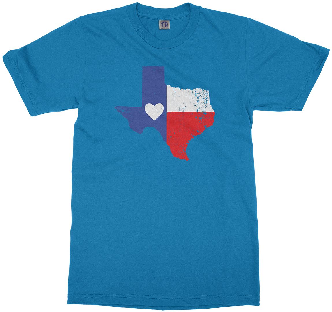 Texas State Flag 2024 With Heart Youth T-Shirt Texan Pride Love