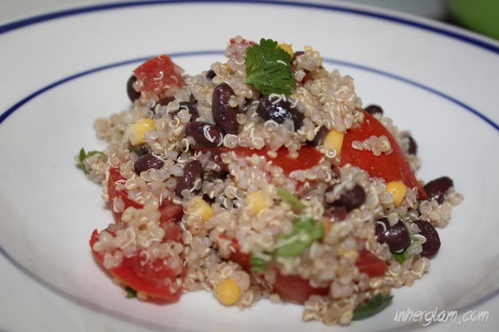 black bean corn tomato quinoa salad recipe vegetarian vegan food
