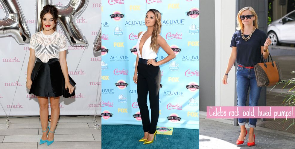 Lucy Hale Shay Mitchell Reese Witherspoon pumps shoes summer fall 2013