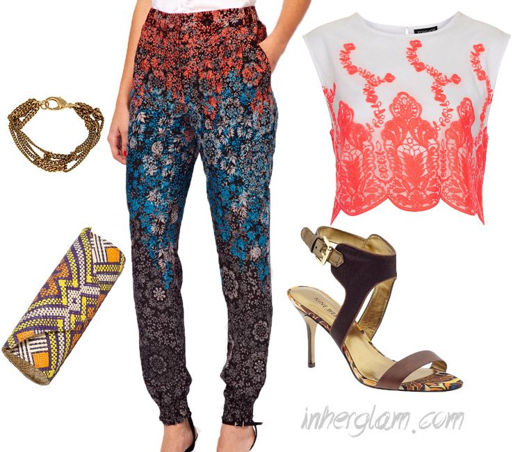 summer 2013 fashion trends networking style clutch crop top prints