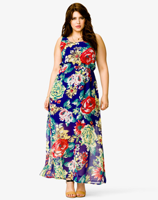 forever 21 plus size full figured curvy spring 2013 maxi dress trends