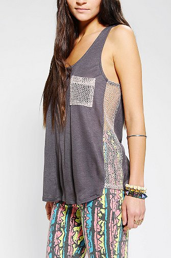 silence and noise mesh tank urban outfitters summer 2013