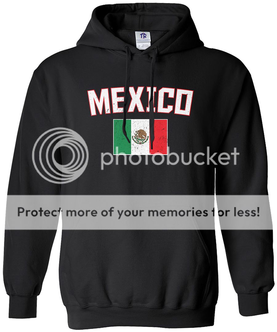 Threadrock Women's Mexico Flag Hoodie Sweatshirt Mexican National Team ...