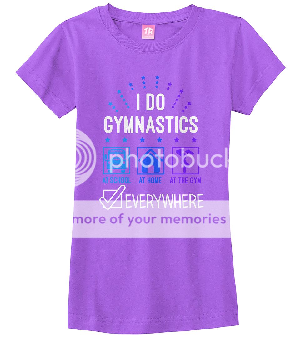 I Do Gymnastics Everywhere Girls Fitted T-Shirt Tumbling Flip Handstand ...